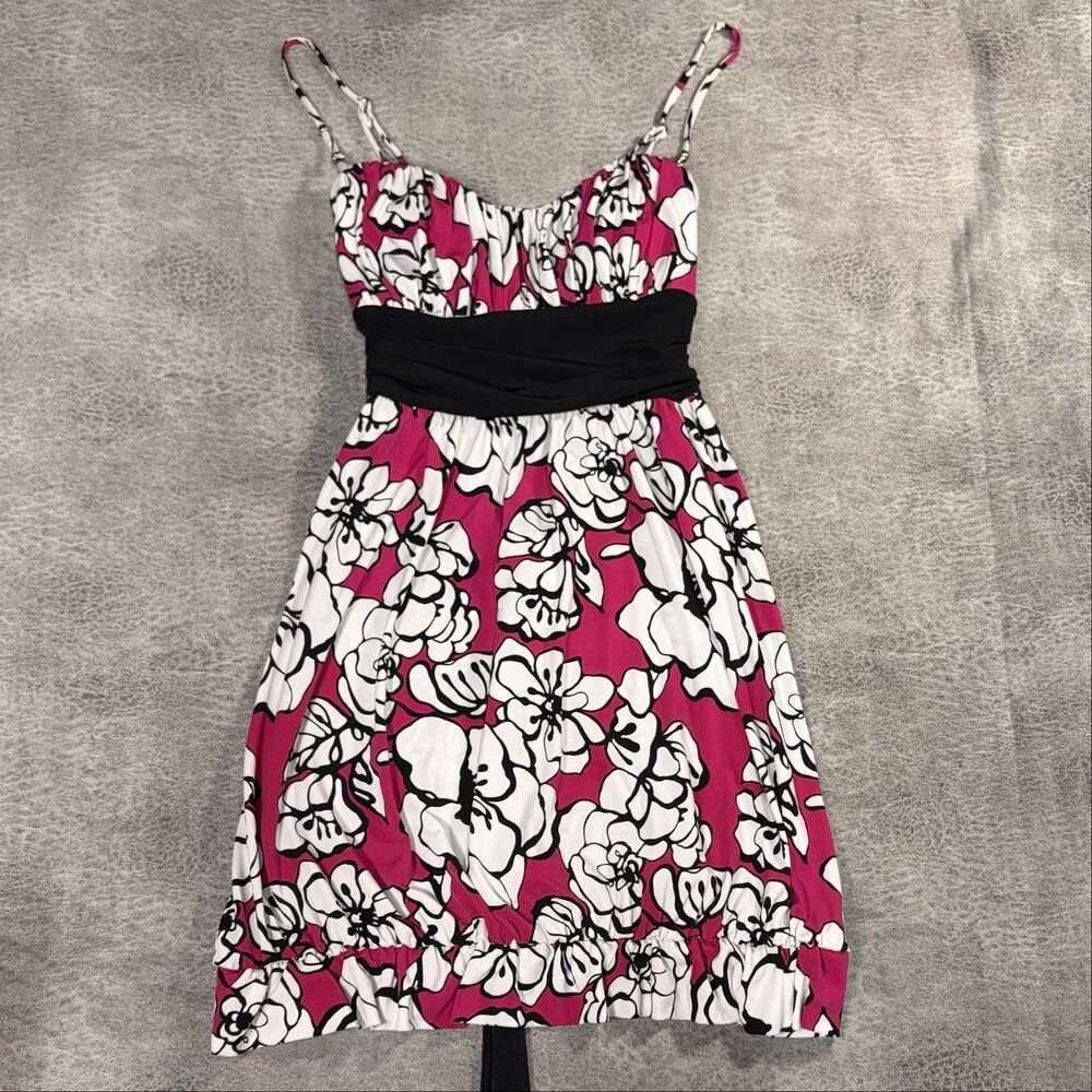Y2k Pink Floral Sleeveless Mini Dress